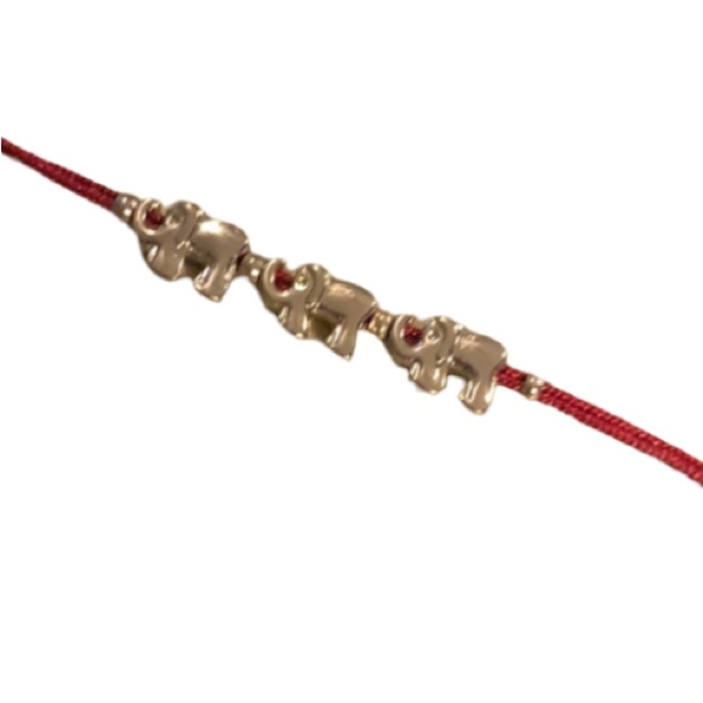 NWT Whimsical Pink String Elephant Friendship Bracelet
